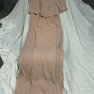 Show Me Your MuMu Blush Strapless Maxi Dress